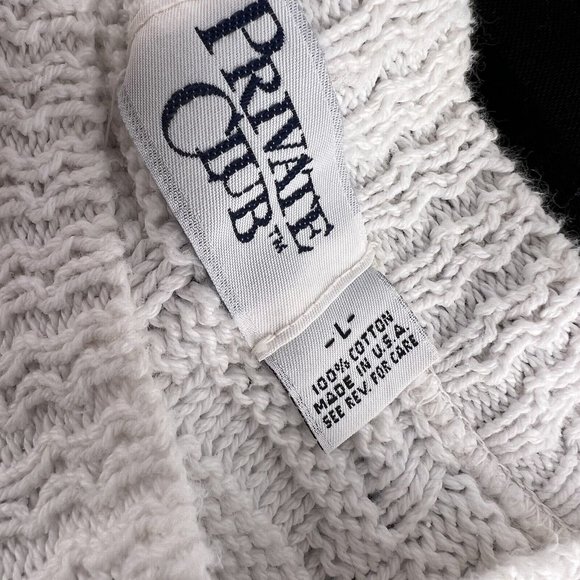 Vintage 90s Geometric Pattern Sweater Men's Large Private Club Made In USA - Picture 2 of 4